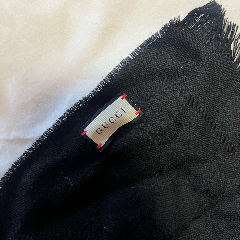Gucci GG Jacquard Wool Scarf